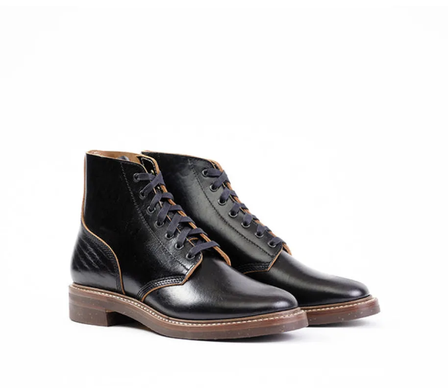 LK-017 M-43 Service Shoes Shinki Hikaku Horsebutt Black sold by Brooklyn Clothing Co.