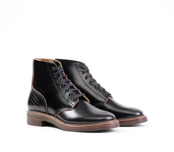 LK-017 M-43 Service Shoes Shinki Hikaku Horsebutt Black sold by Brooklyn Clothing Co.