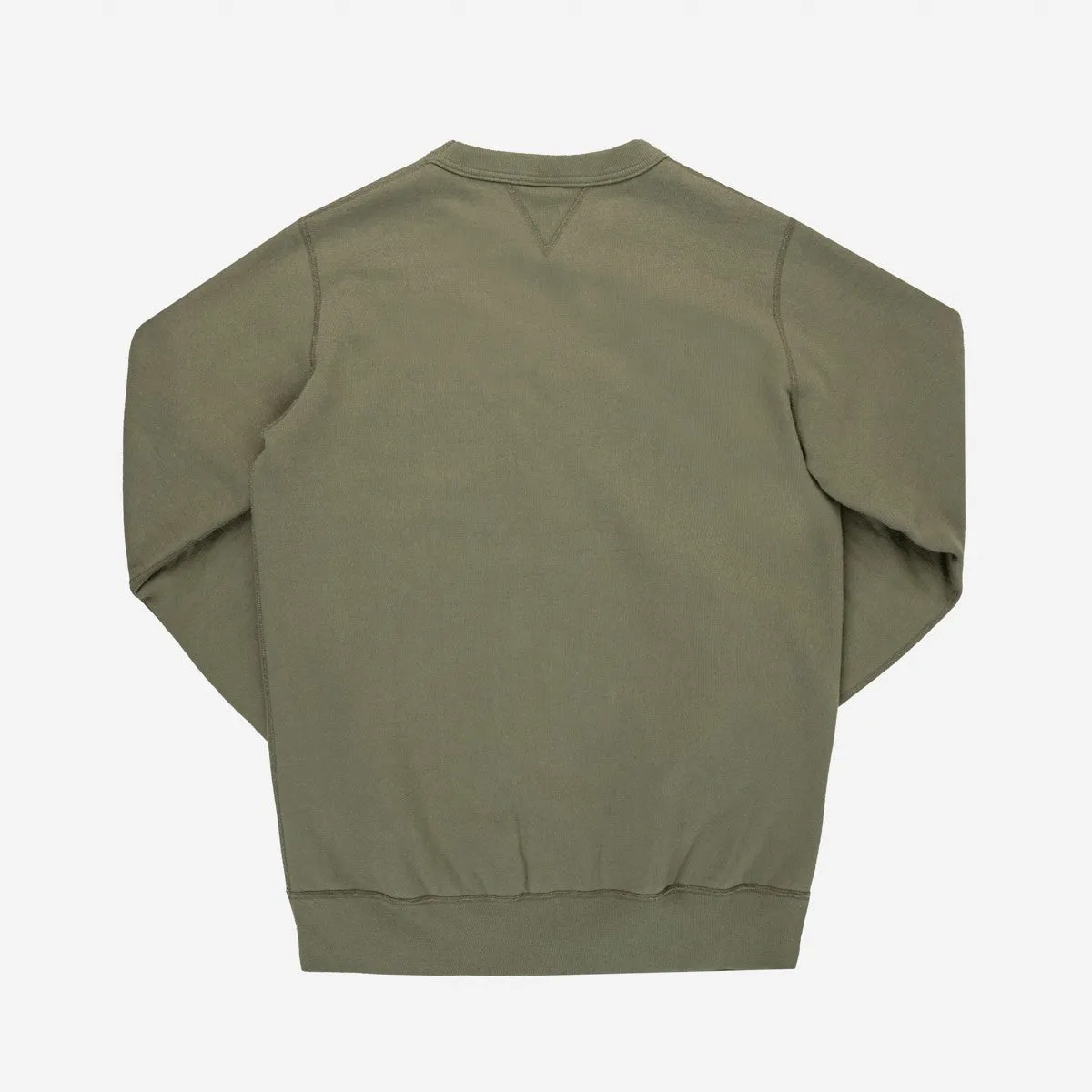 IHSW-69L-OLV 14oz Ultra Heavyweight Loopwheel Cotton Crew Neck Sweat Olive sold by Brooklyn Clothing Co. product image thumbnail 3
