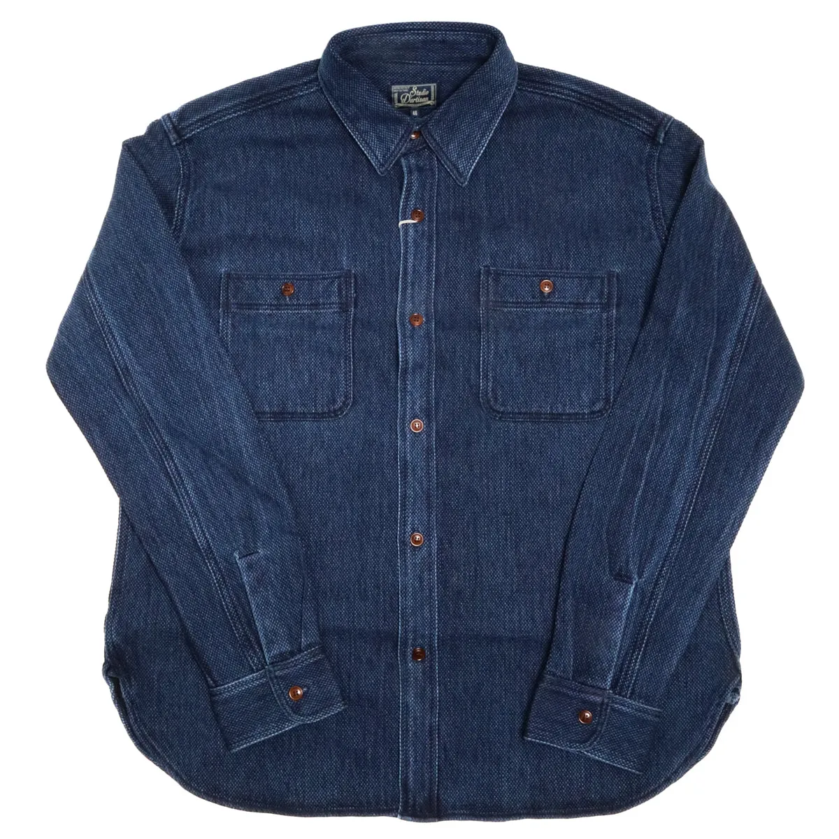 5713U Heavyweight Sashiko Work Shirt Used Indigo sold by Brooklyn Clothing Co.