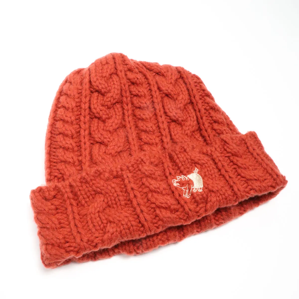 7562 Heavyweight Wool Knit Beanie Orange sold by Brooklyn Clothing Co. product image thumbnail 2