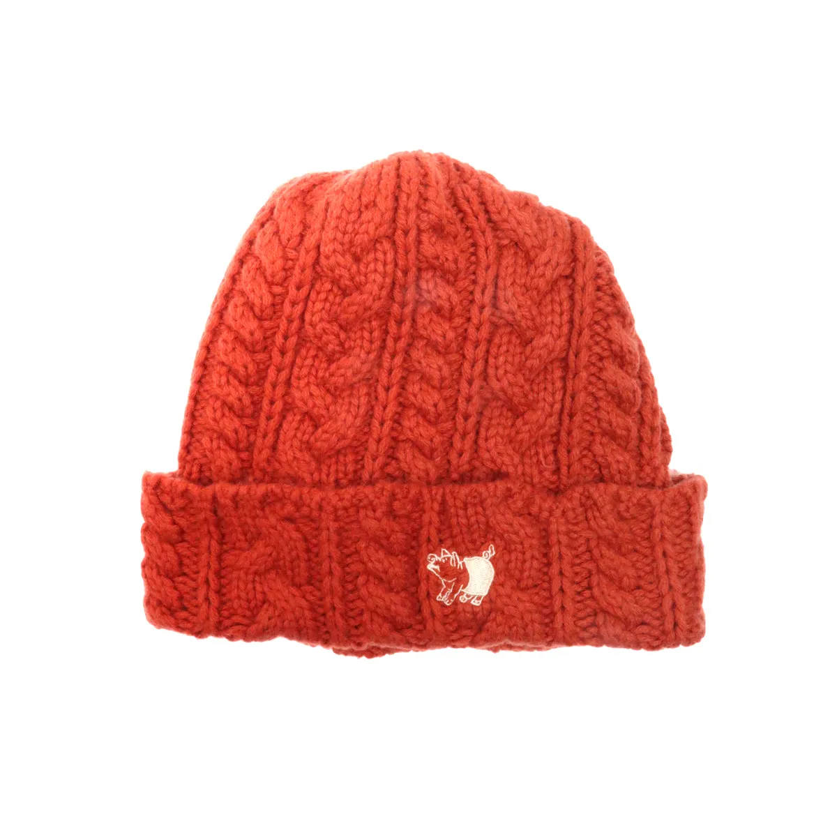 7562 Heavyweight Wool Knit Beanie Orange sold by Brooklyn Clothing Co.