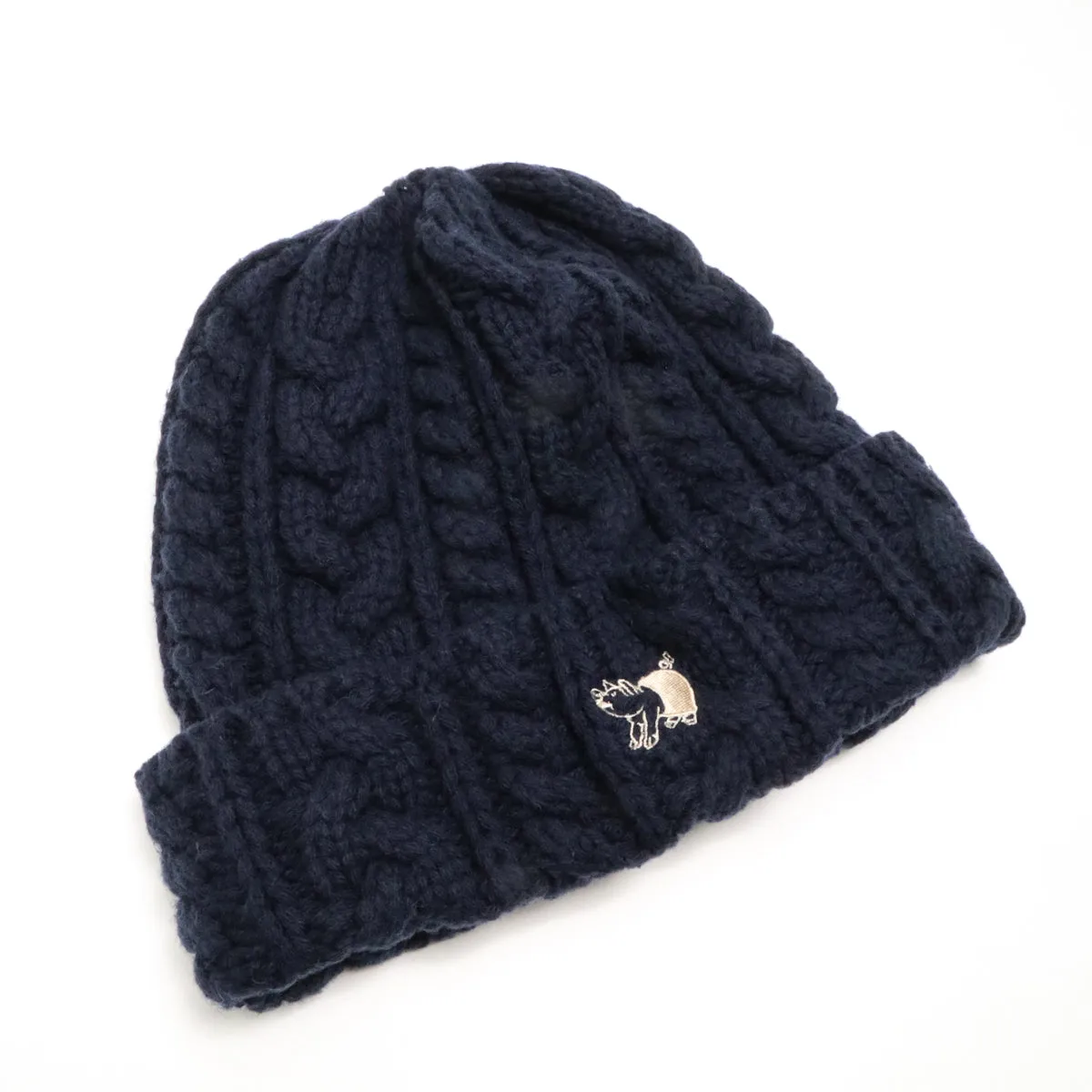7562 Heavyweight Wool Knit Beanie Navy sold by Brooklyn Clothing Co. product image thumbnail 2