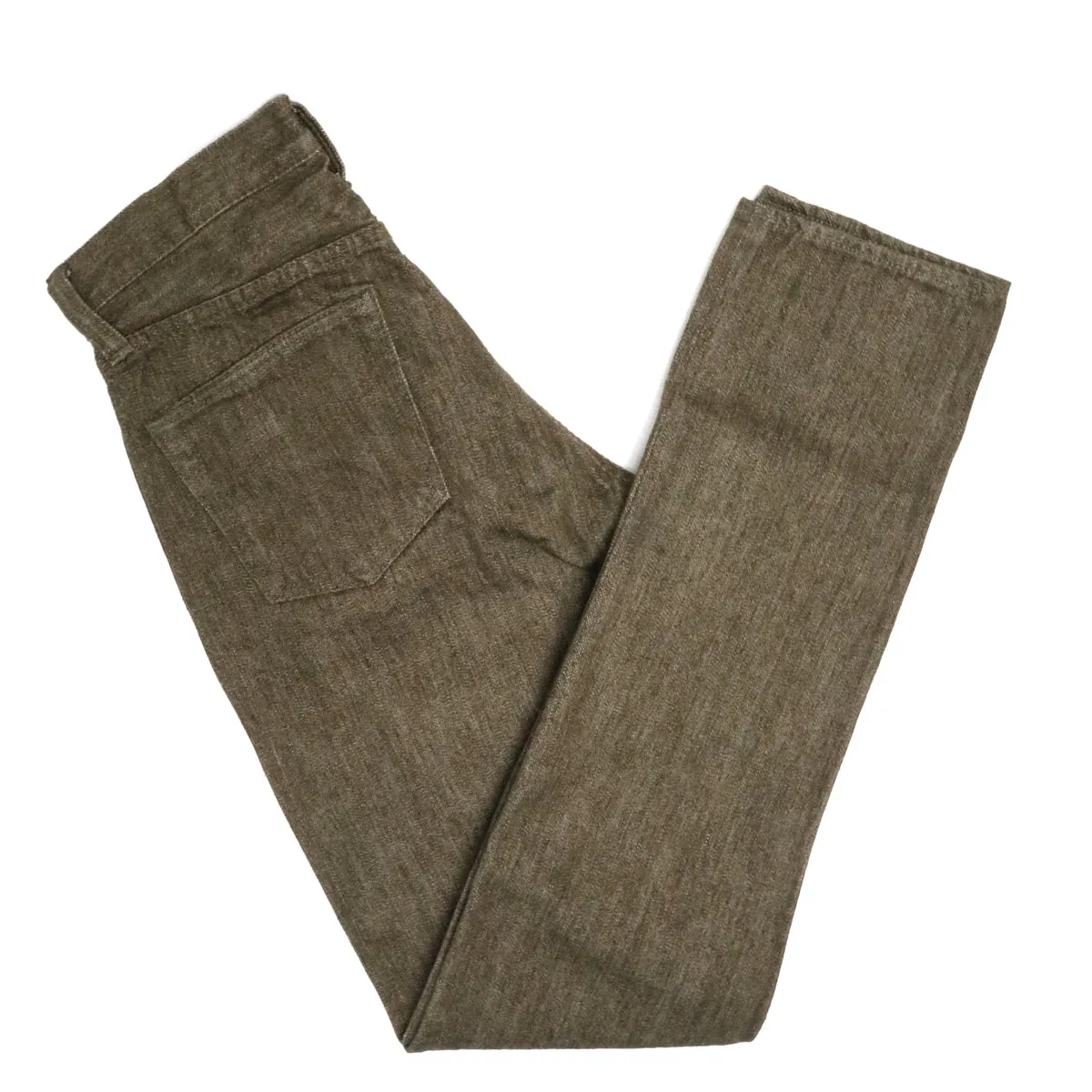 OL-14oz-019 14oz Selvedge Denim Relax Tapered Olive x White sold by Brooklyn Clothing Co. product image thumbnail 2