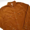 2230 Corduroy Curved Pocket Shirt Camel sold by Brooklyn Clothing Co.