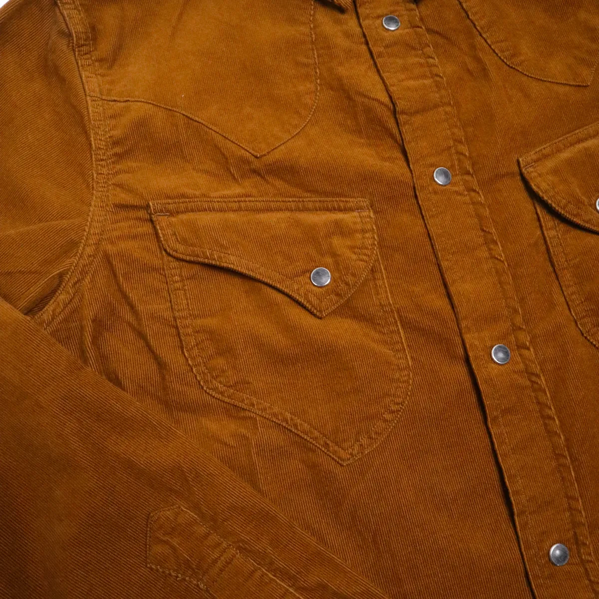 2230 Corduroy Curved Pocket Shirt Camel sold by Brooklyn Clothing Co. product image thumbnail 3