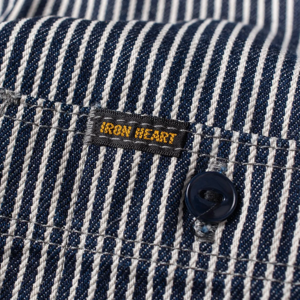 IHSH-274-IND 12oz Hickory Stripe Work Shirt Indigo sold by Brooklyn Clothing Co. product image thumbnail 5