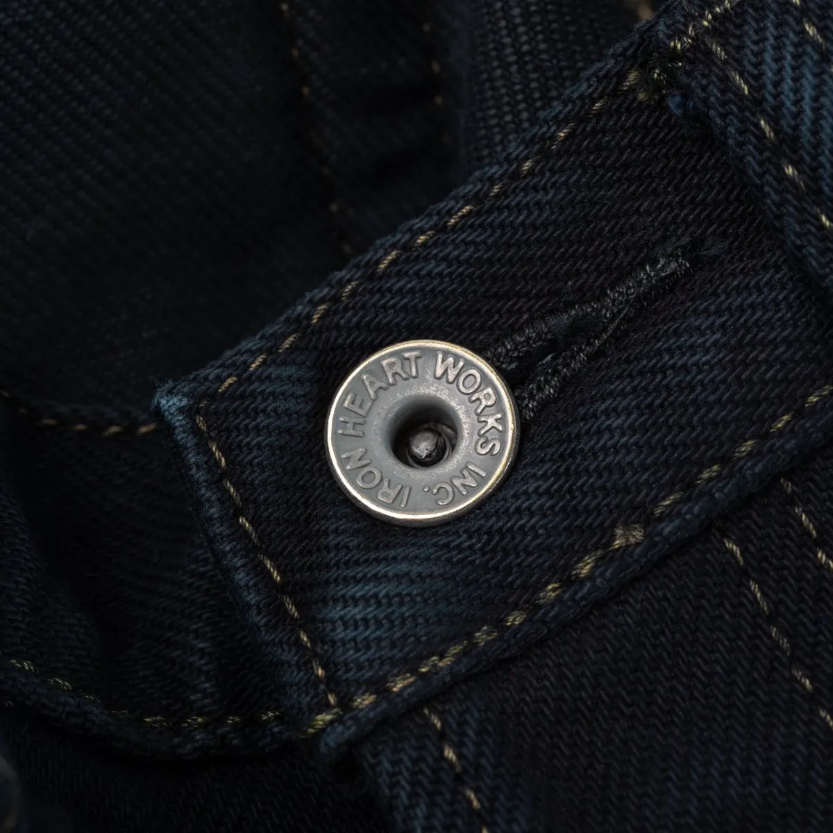 IH-777S-21OD 21oz Selvedge Denim Slim Tapered Indigo Overdyed Black sold by Brooklyn Clothing Co. product image thumbnail 4