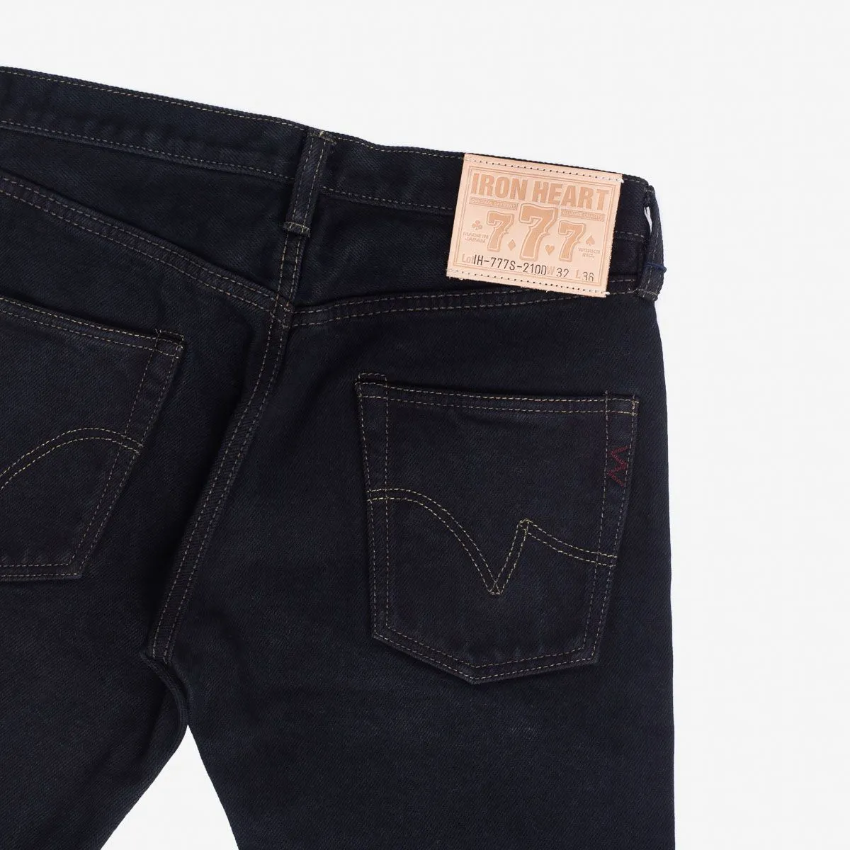 IH-777S-21OD 21oz Selvedge Denim Slim Tapered Indigo Overdyed Black sold by Brooklyn Clothing Co. product image thumbnail 3
