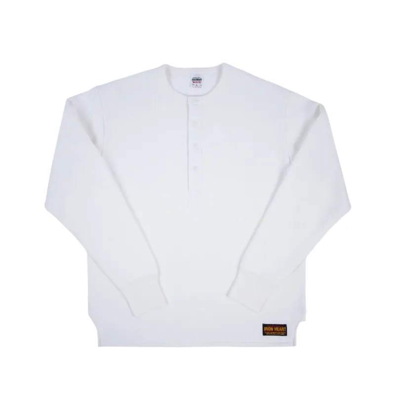 IHTL-2401-WHT 11oz Henley Long Sleeved Sweater White sold by Brooklyn Clothing Co.