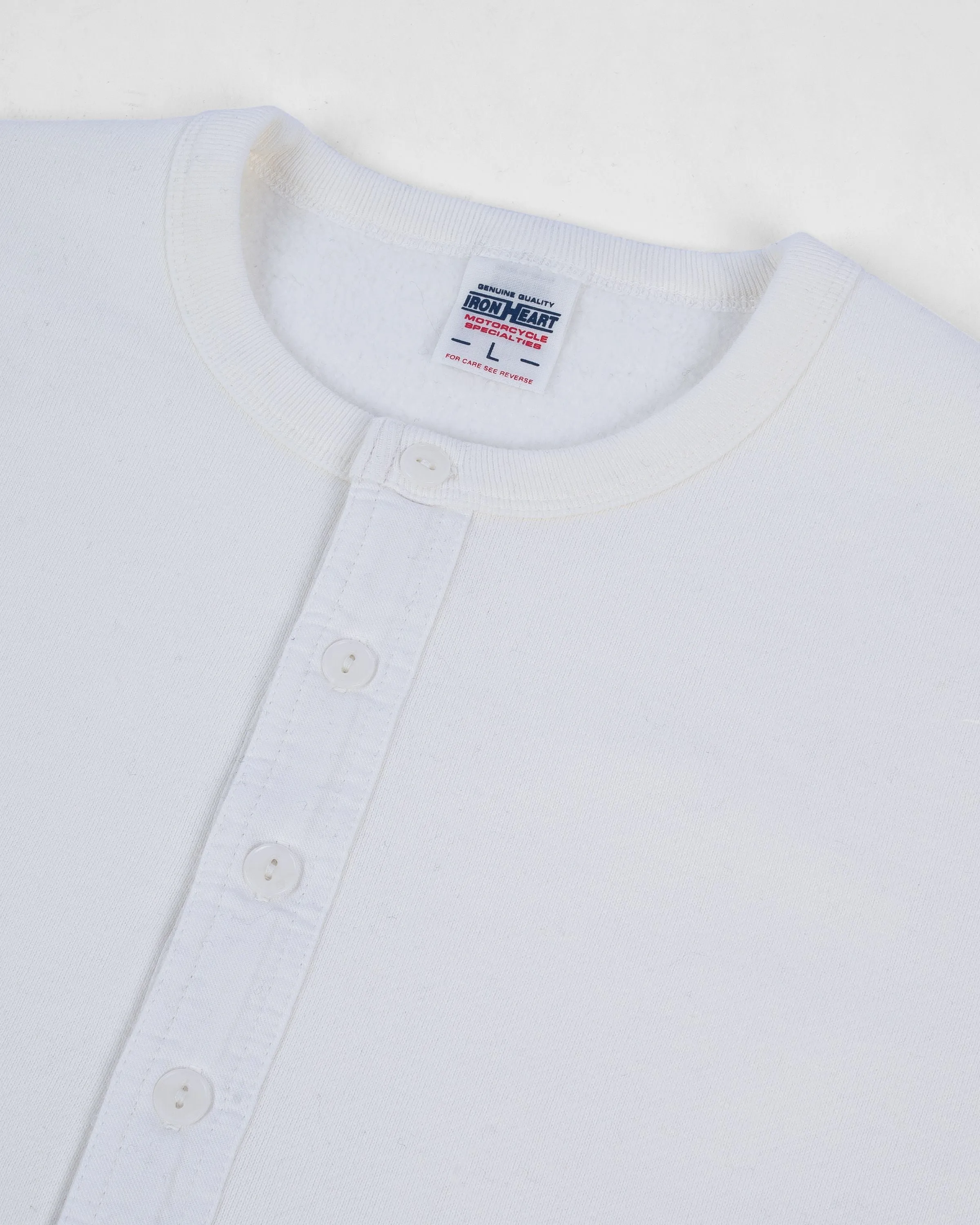 IHTL-2401-WHT 11oz Henley Long Sleeved Sweater White sold by Brooklyn Clothing Co. product image thumbnail 2