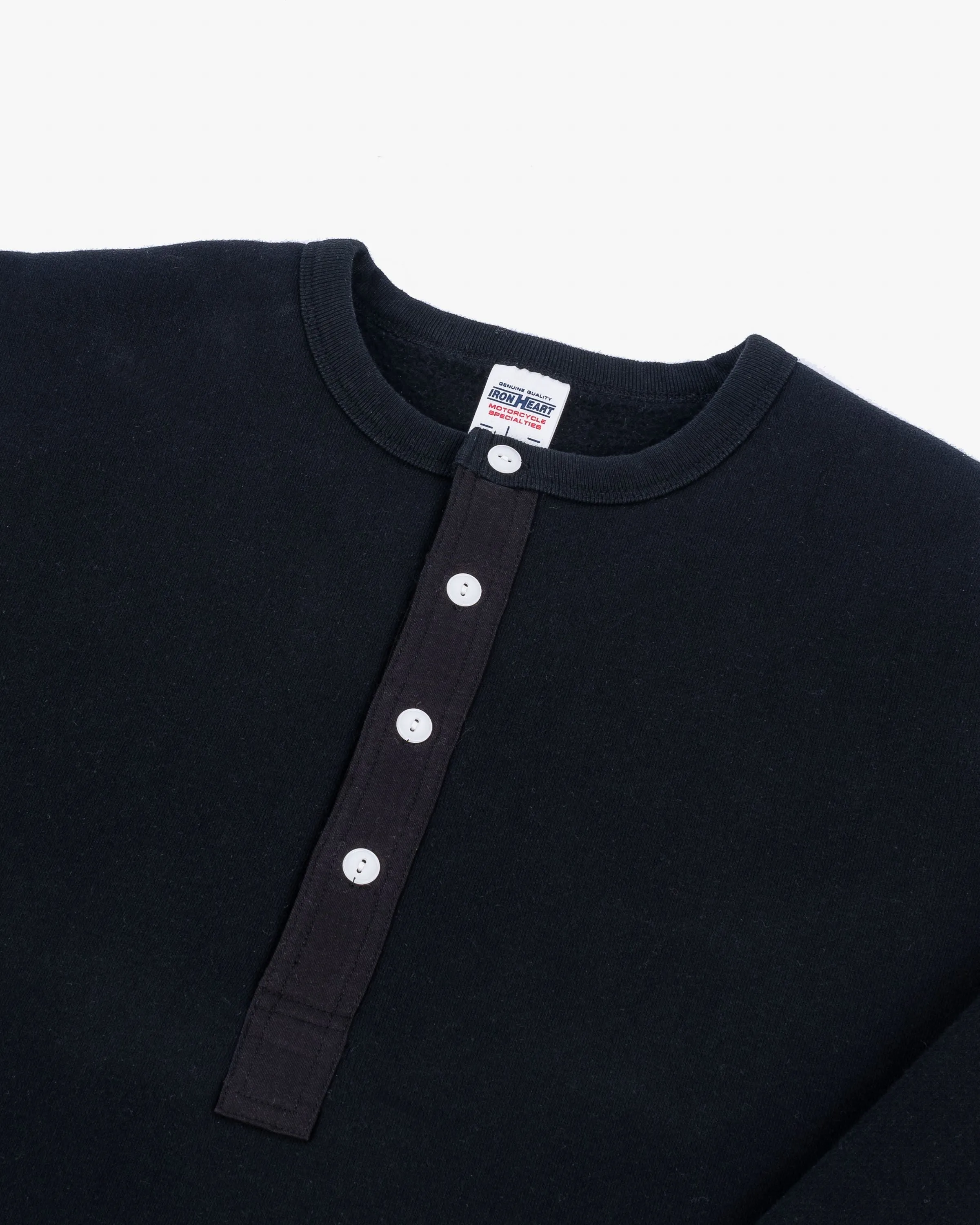 IHTL-2401-BLK 11oz Henley Long Sleeved Sweater Black sold by Brooklyn Clothing Co. product image thumbnail 2
