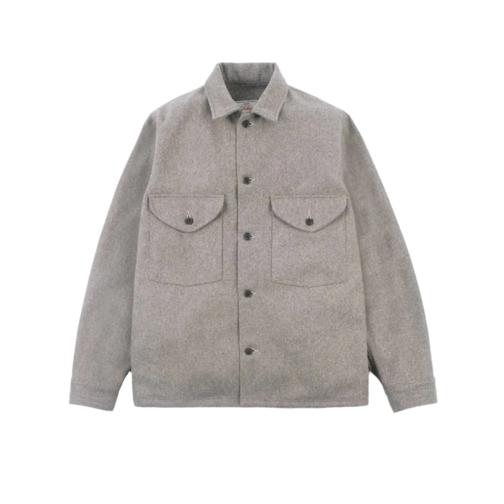 Skyline Overshirt Oatmeal Melton Wool sold by Brooklyn Clothing Co.
