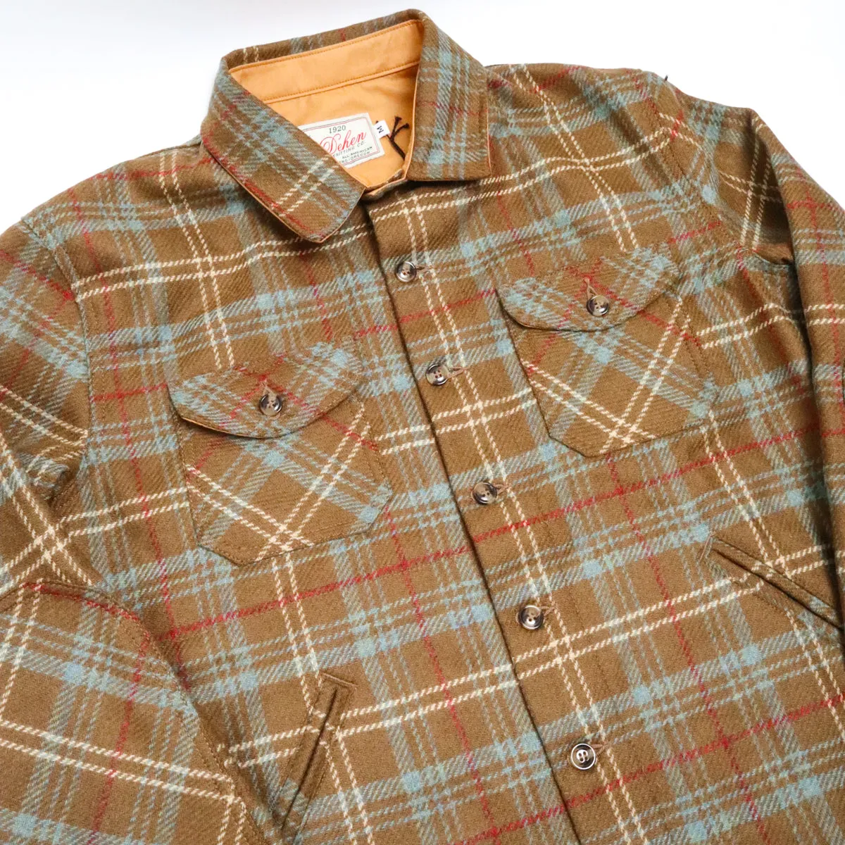 Crissman Overshirt Tan Chisolm Wool Plaid sold by Brooklyn Clothing Co. product image thumbnail 3
