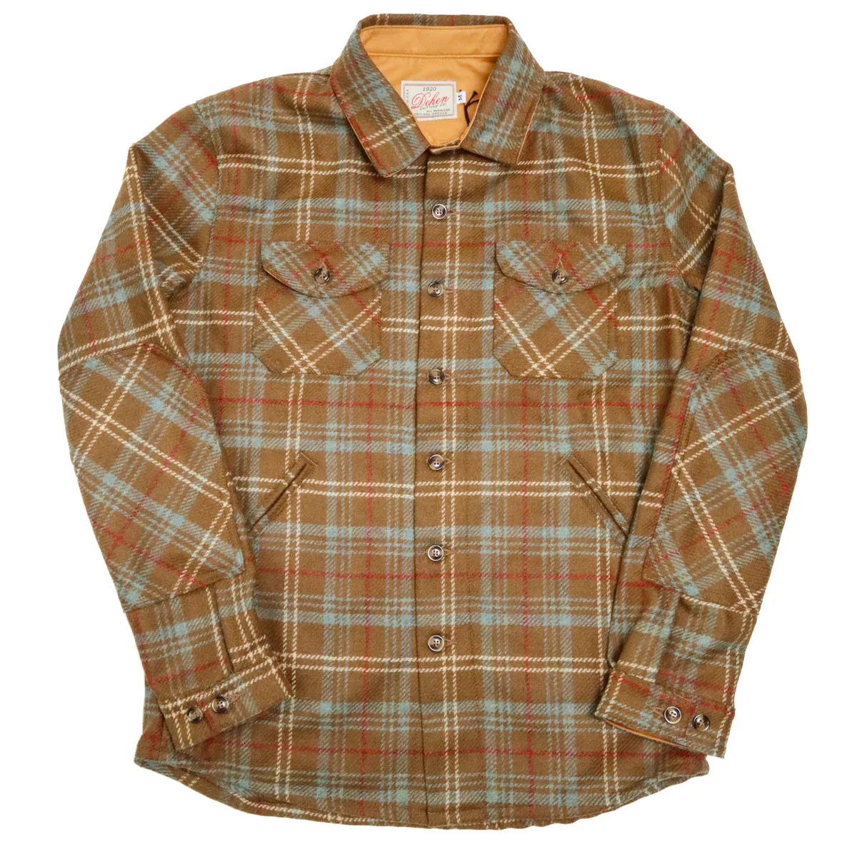 Crissman Overshirt Tan Chisolm Wool Plaid sold by Brooklyn Clothing Co.