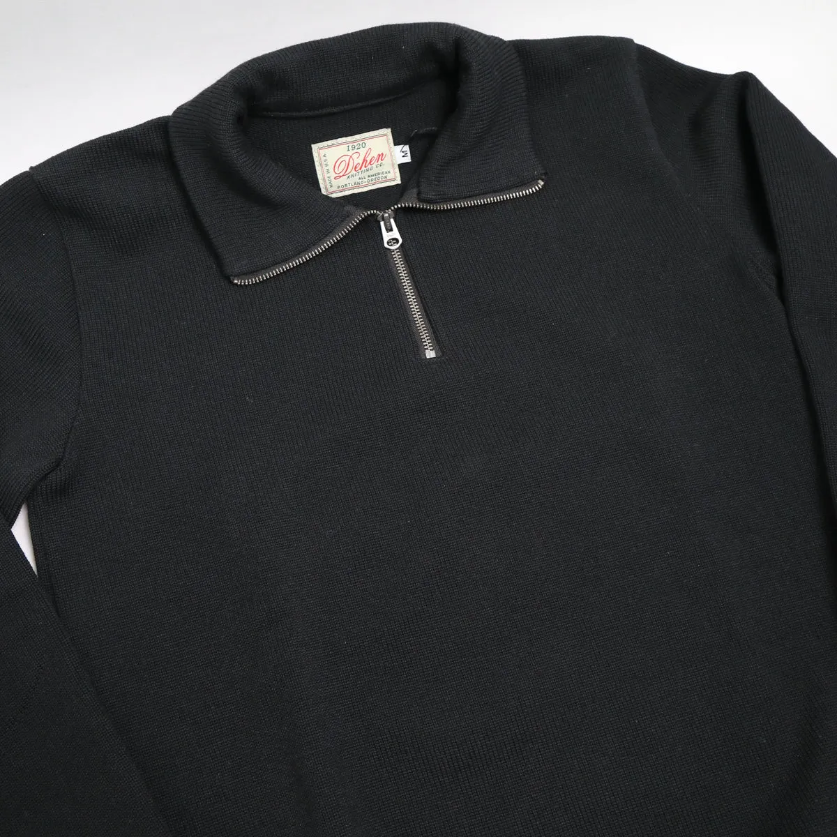 1/4 Zip Moto Sweater Black sold by Brooklyn Clothing Co. product image thumbnail 3