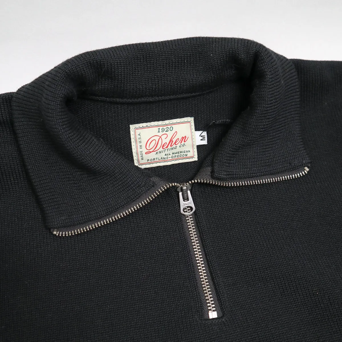 1/4 Zip Moto Sweater Black sold by Brooklyn Clothing Co. product image thumbnail 2