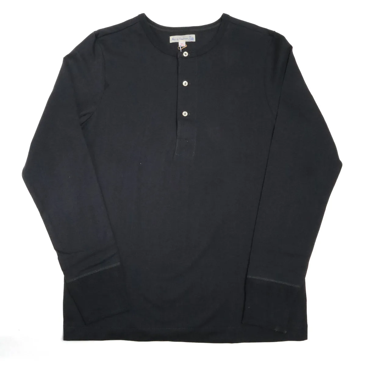 The Originals 206 Loopwheeled Longsleeve Henley Classic Fit Charcoal sold by Brooklyn Clothing Co.