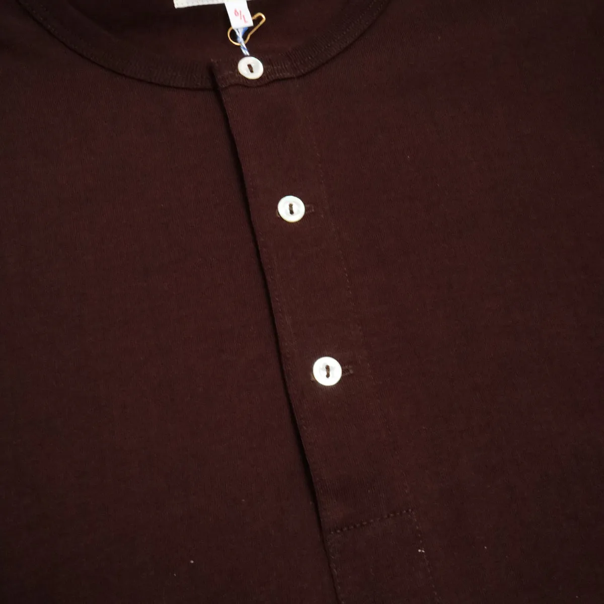 The Originals 206 Loopwheeled Longsleeve Henley Classic Fit Coffee sold by Brooklyn Clothing Co. product image thumbnail 3