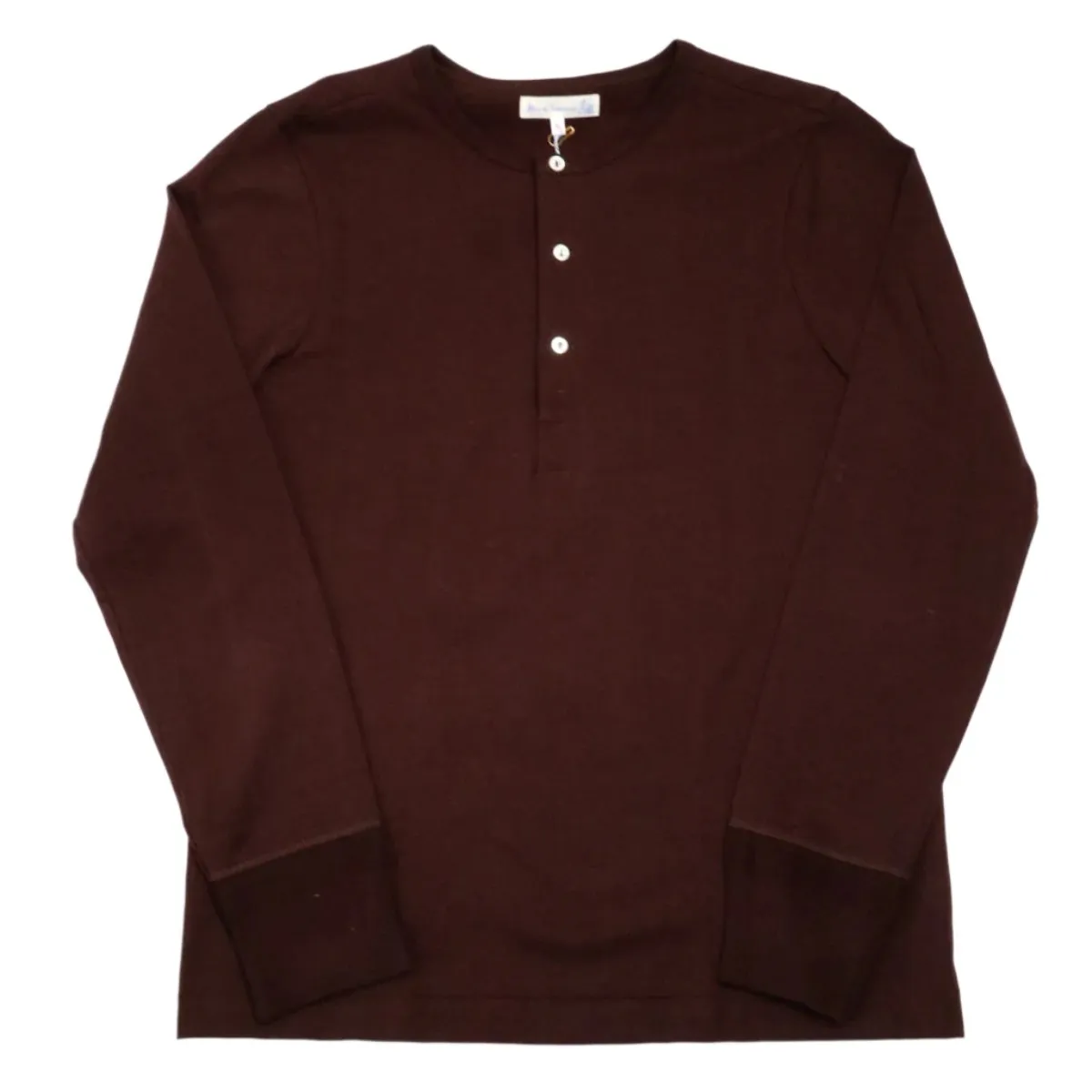 The Originals 206 Loopwheeled Longsleeve Henley Classic Fit Coffee sold by Brooklyn Clothing Co.