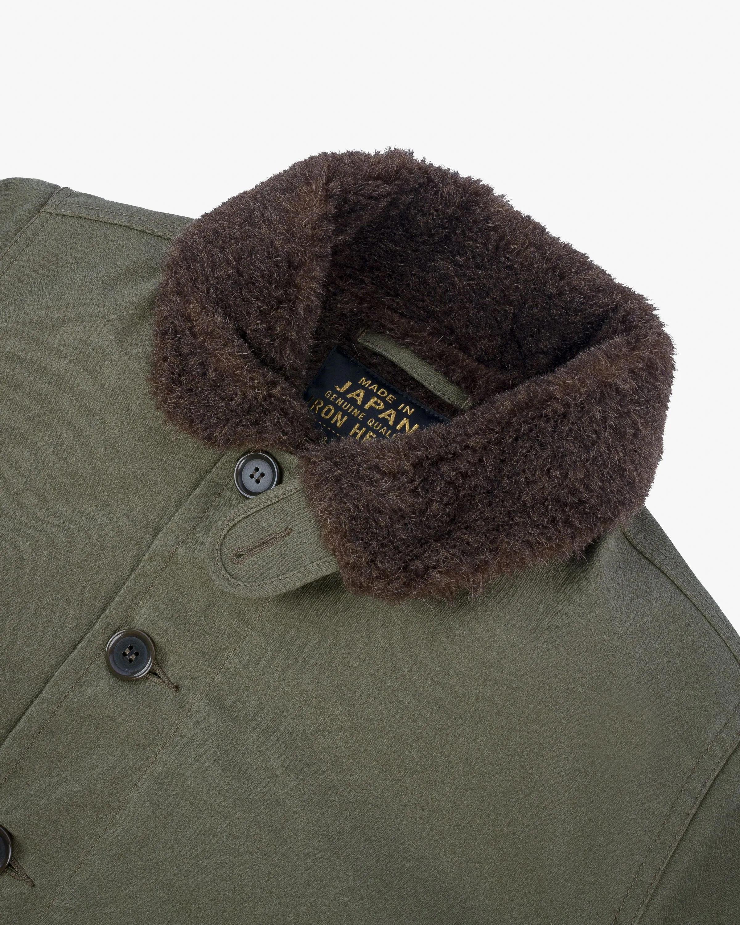 IHM-37-GRN Oiled Whipcord N1 Deck Jacket Army Green sold by Brooklyn Clothing Co. product image thumbnail 2