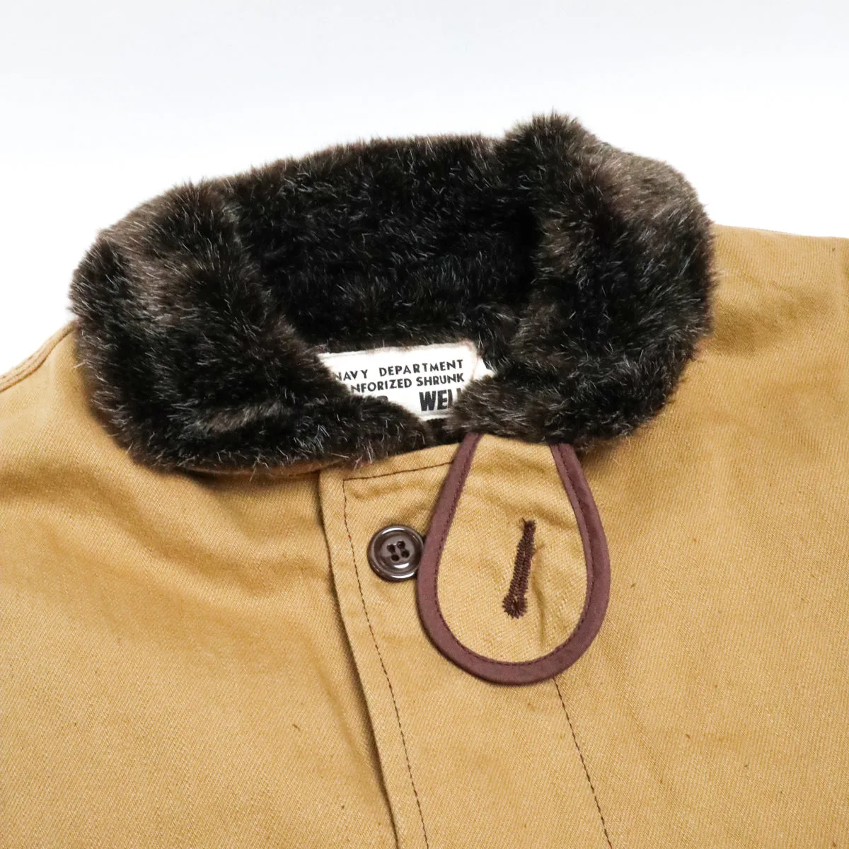 Short Length Deck Jacket Camel sold by Brooklyn Clothing Co. product image thumbnail 3