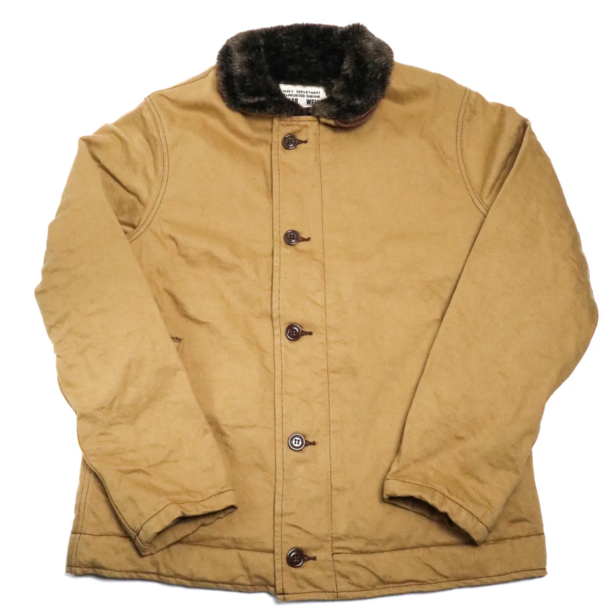 Short Length Deck Jacket Camel sold by Brooklyn Clothing Co.