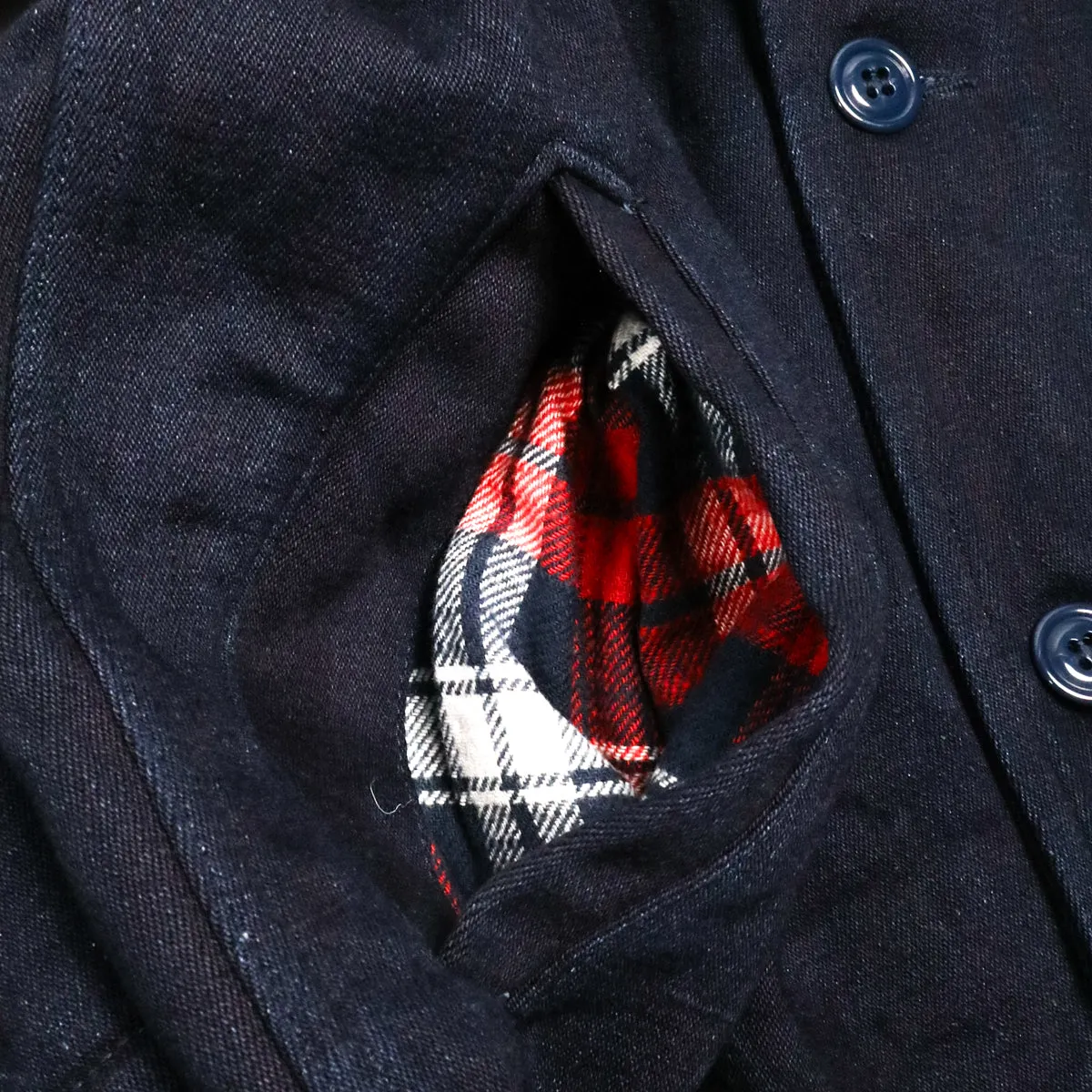 Short Length Deck Jacket Indigo Tricotine sold by Brooklyn Clothing Co. product image thumbnail 5