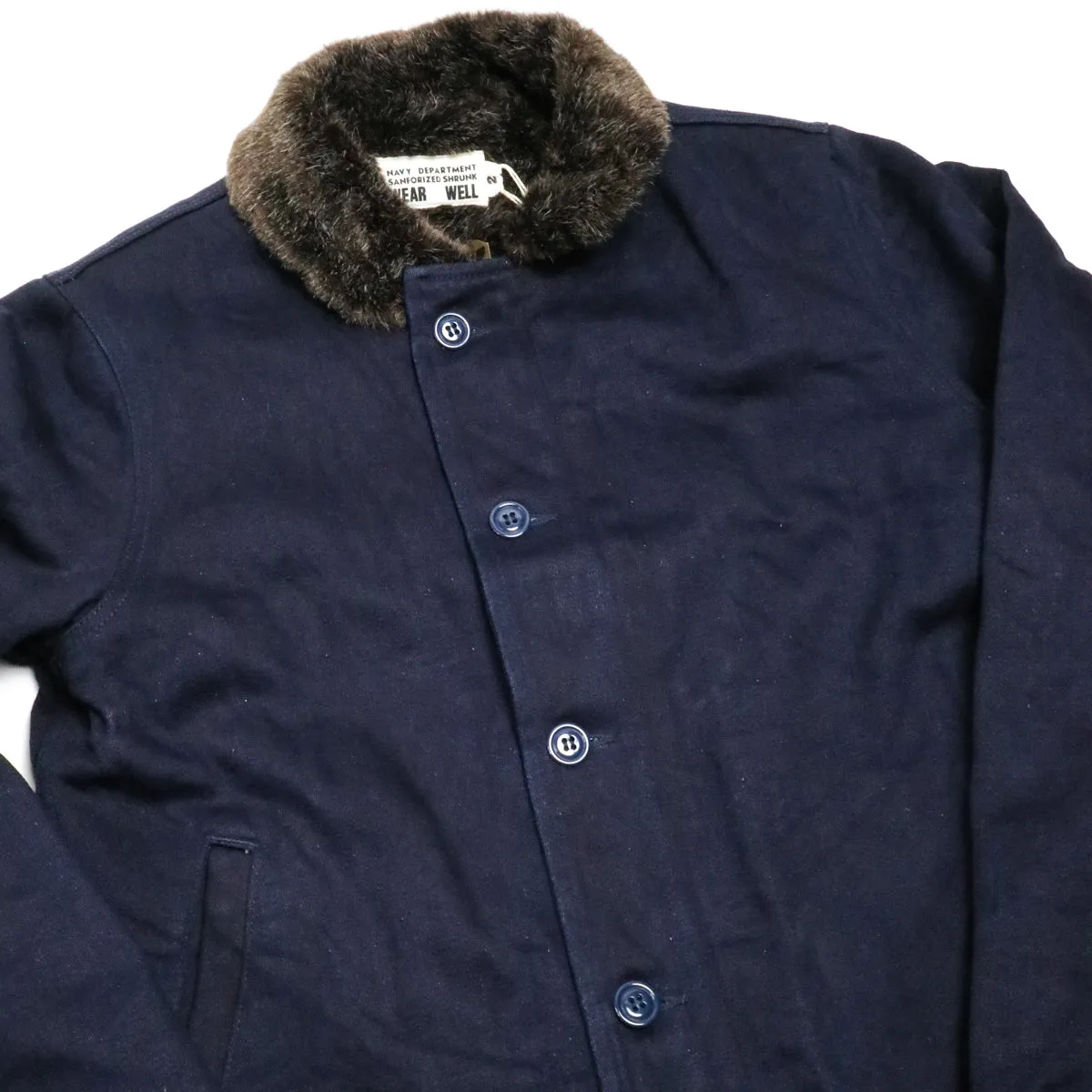 Short Length Deck Jacket Indigo Tricotine sold by Brooklyn Clothing Co. product image thumbnail 4