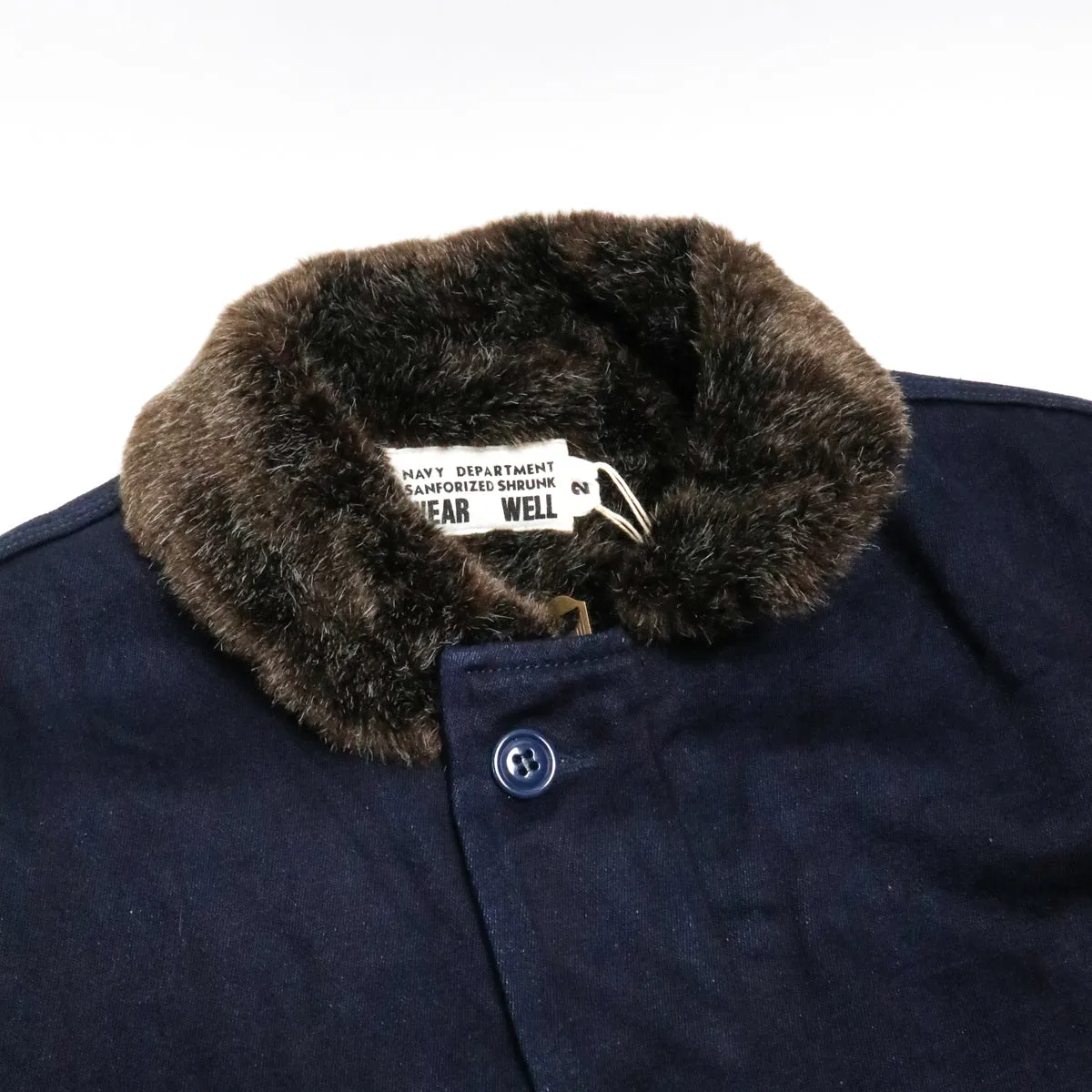 Short Length Deck Jacket Indigo Tricotine sold by Brooklyn Clothing Co. product image thumbnail 2