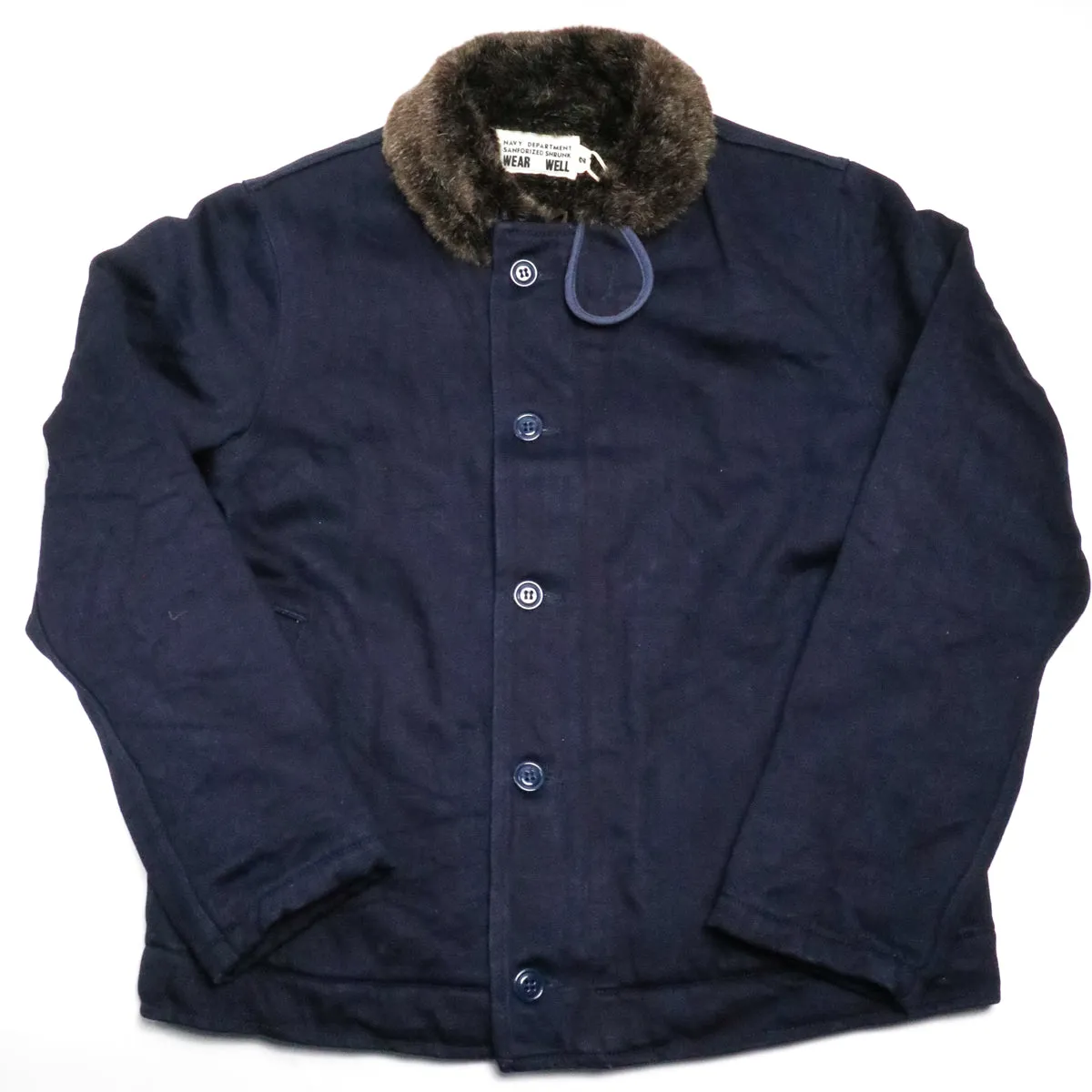 Short Length Deck Jacket Indigo Tricotine sold by Brooklyn Clothing Co.