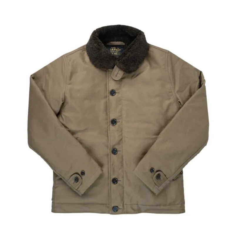 IHM-37-KHA Oiled Whipcord N1 Deck Jacket Khaki sold by Brooklyn Clothing Co.