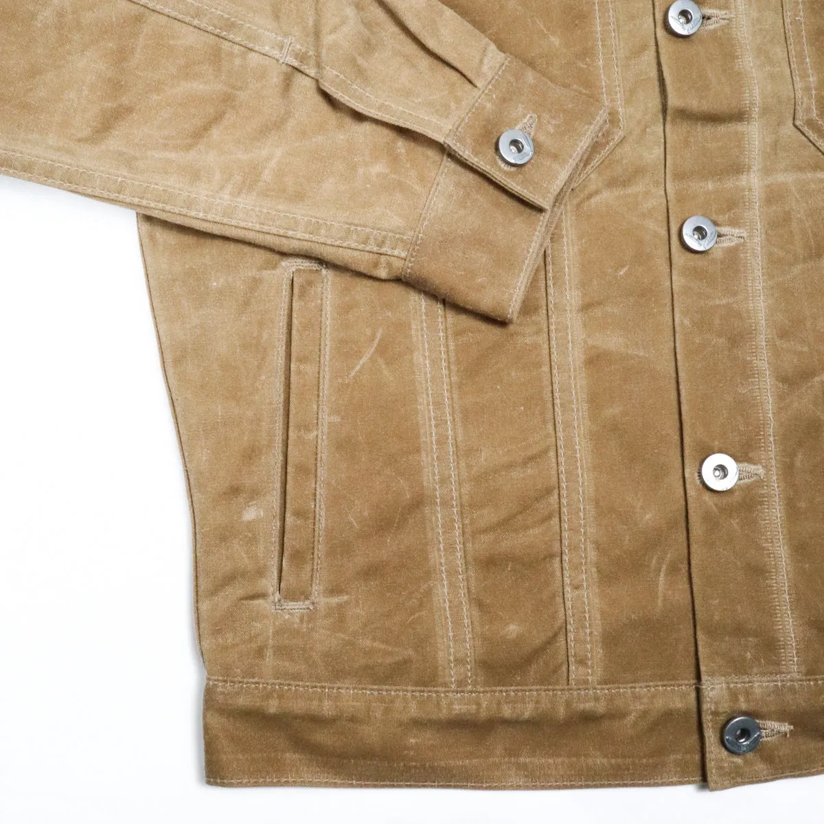 Lined Cruiser Jacket Waxed Tan sold by Brooklyn Clothing Co. product image thumbnail 5