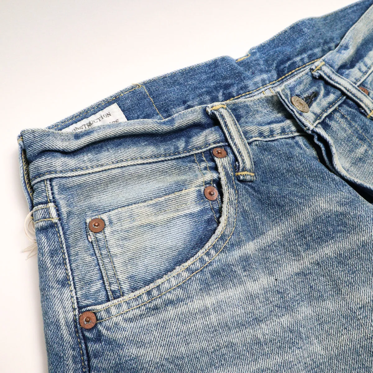 D1826US OW BL 13oz "Ivy Wash" Selvedge Relaxed Taper sold by Brooklyn Clothing Co. product image thumbnail 5