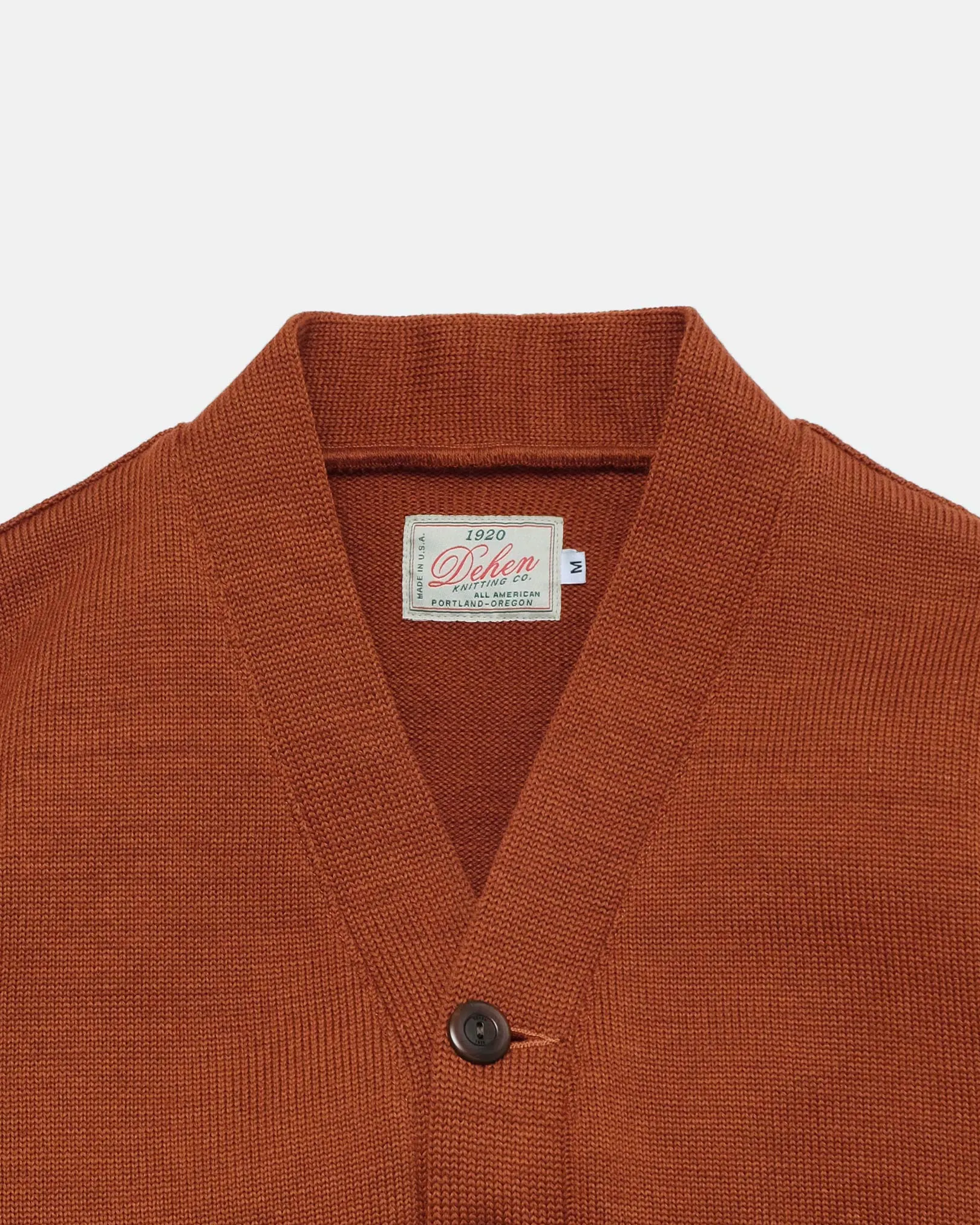 Classic Cardigan Sweater Burnt Orange sold by Brooklyn Clothing Co. product image thumbnail 2