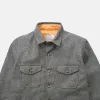 Crissman Overshirt Warm Charcoal Herringbone sold by Brooklyn Clothing Co.