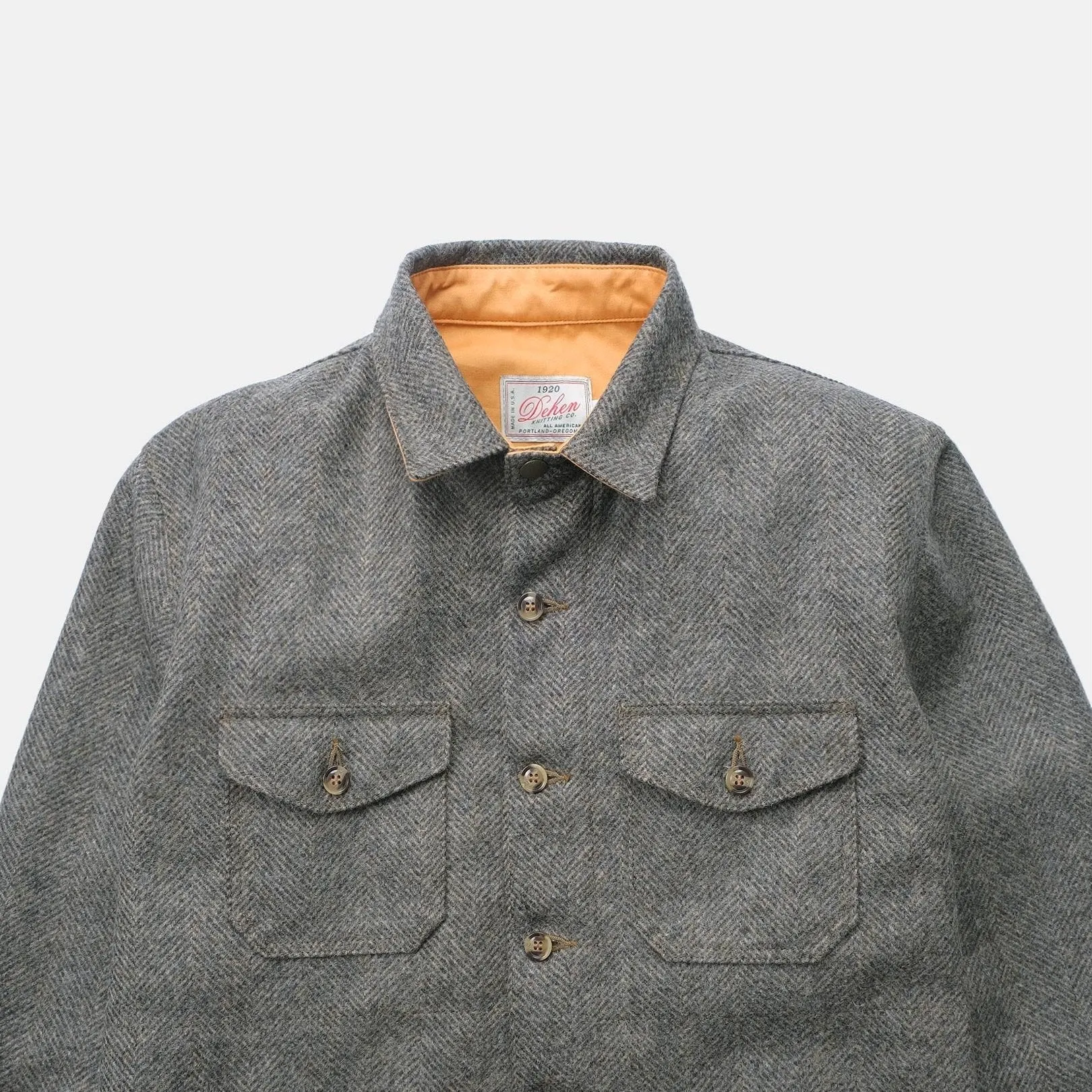 Crissman Overshirt Warm Charcoal Herringbone sold by Brooklyn Clothing Co. product image thumbnail 2