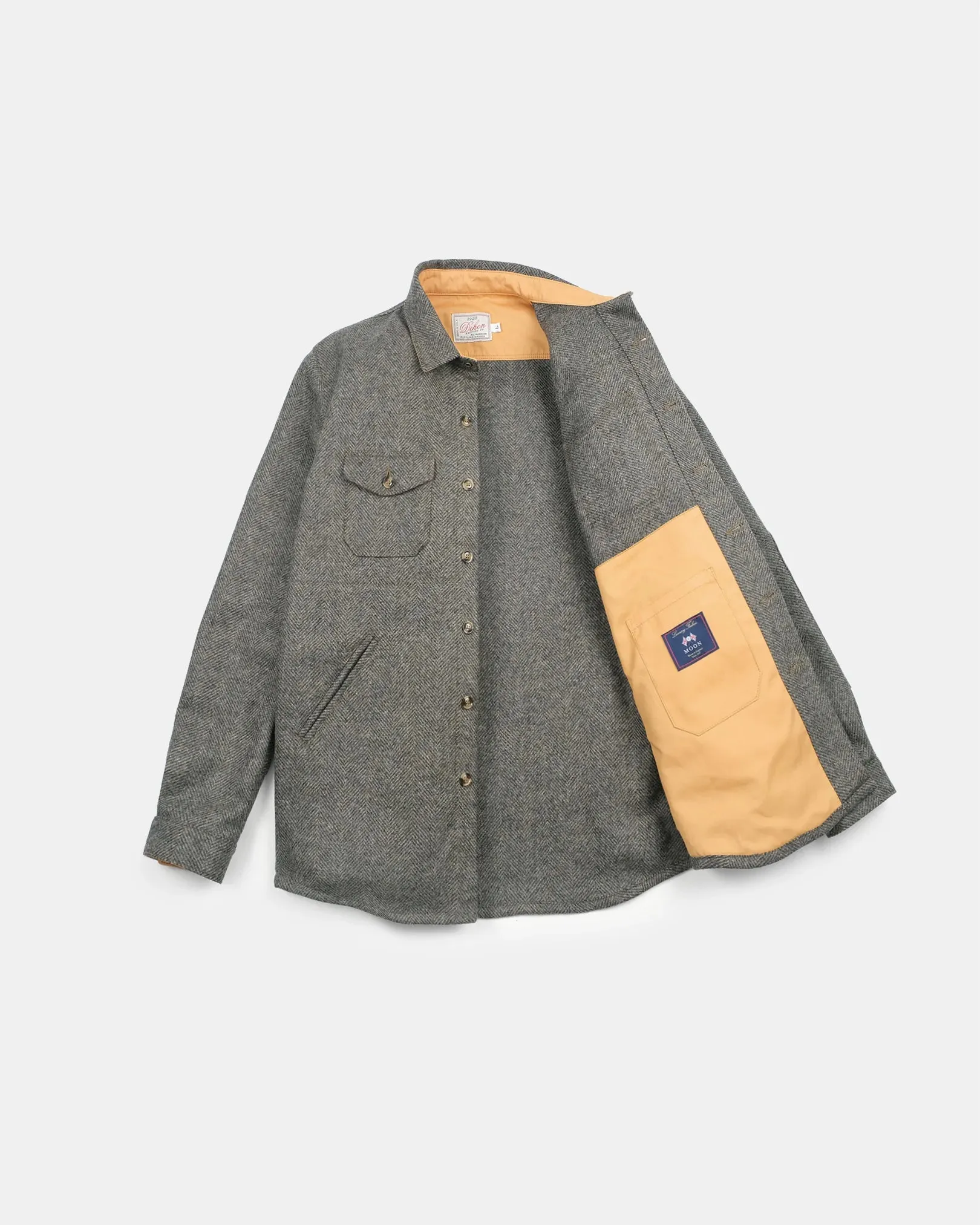 Crissman Overshirt Warm Charcoal Herringbone sold by Brooklyn Clothing Co. product image thumbnail 3