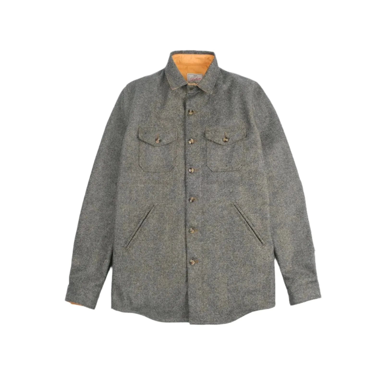Crissman Overshirt Warm Charcoal Herringbone sold by Brooklyn Clothing Co.