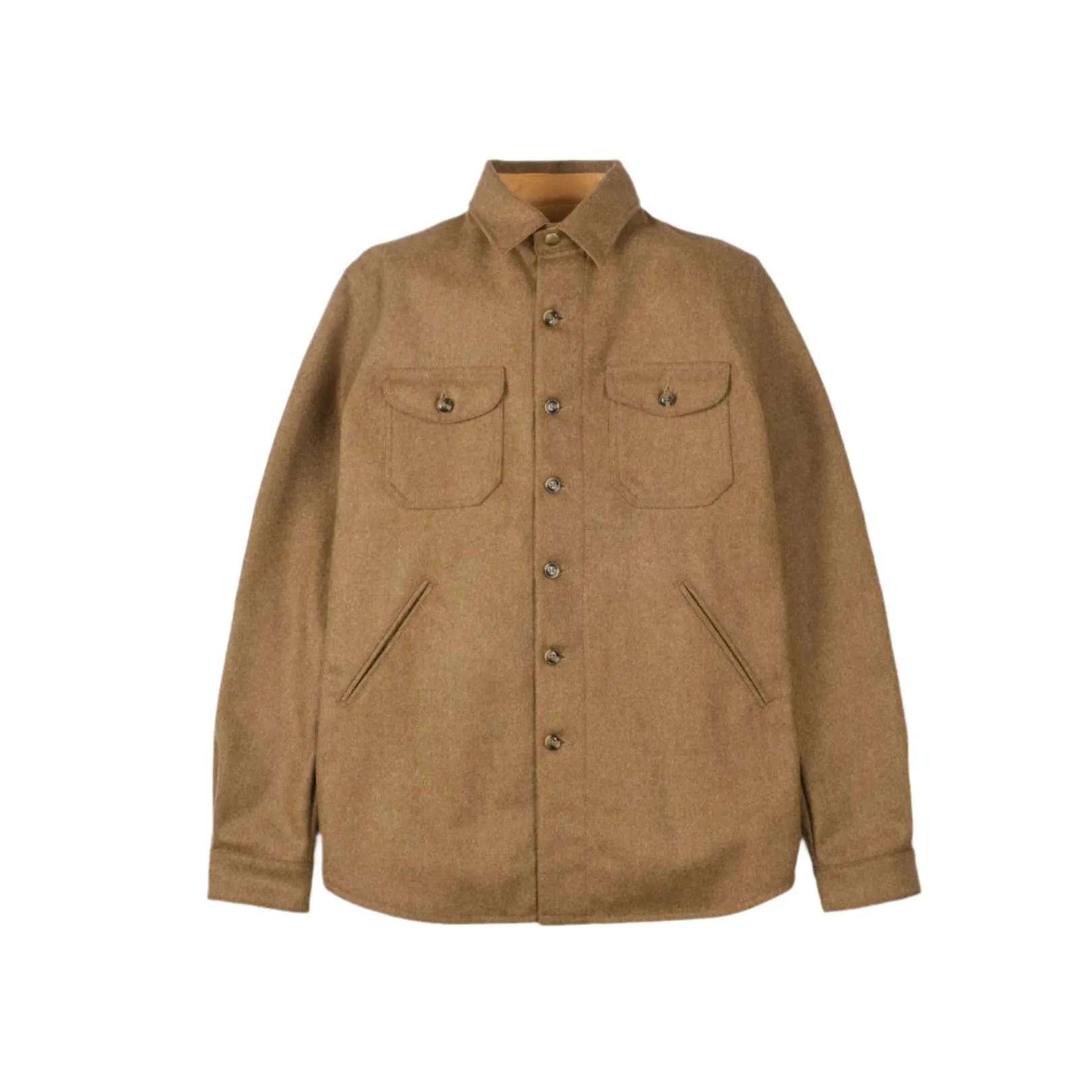 Crissman Overshirt Dark Tan Mix sold by Brooklyn Clothing Co.