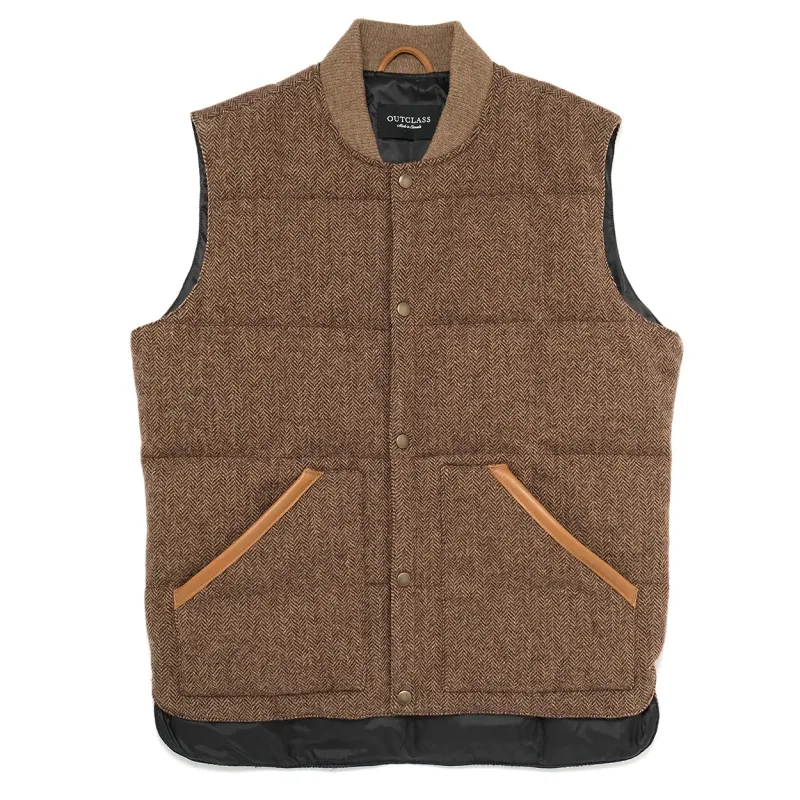 Hazel Herringbone Down Vest sold by Brooklyn Clothing Co.