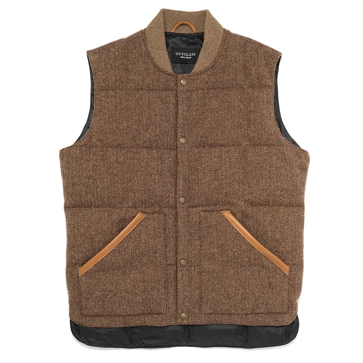 Hazel Herringbone Down Vest sold by Brooklyn Clothing Co.