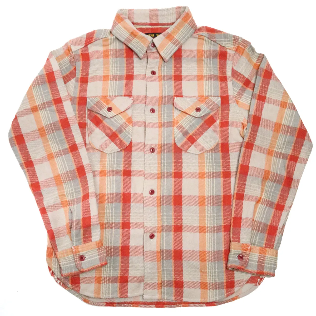 Heavy Flannel Shirt Orange sold by Brooklyn Clothing Co.