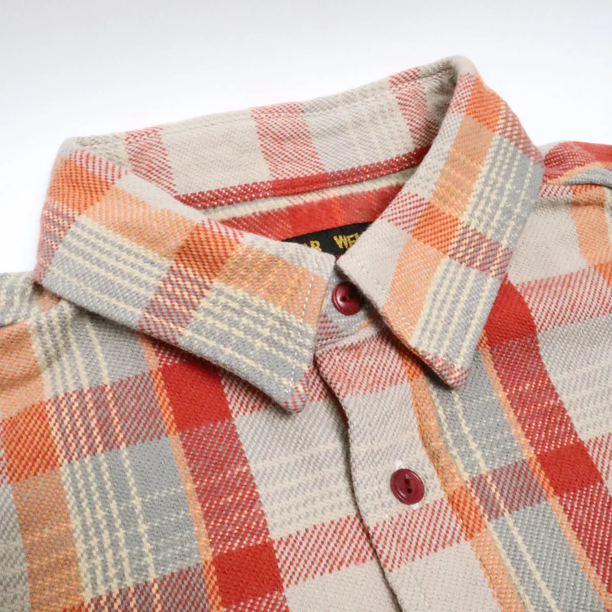 Heavy Flannel Shirt Orange sold by Brooklyn Clothing Co. product image thumbnail 2
