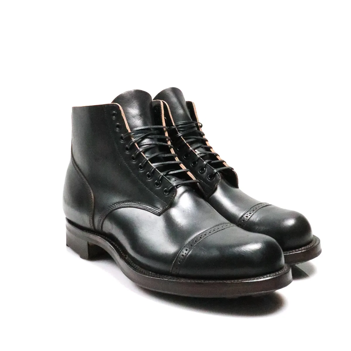 N1 Boot Nero Vachetta Teacore Horsebutt sold by Brooklyn Clothing Co.