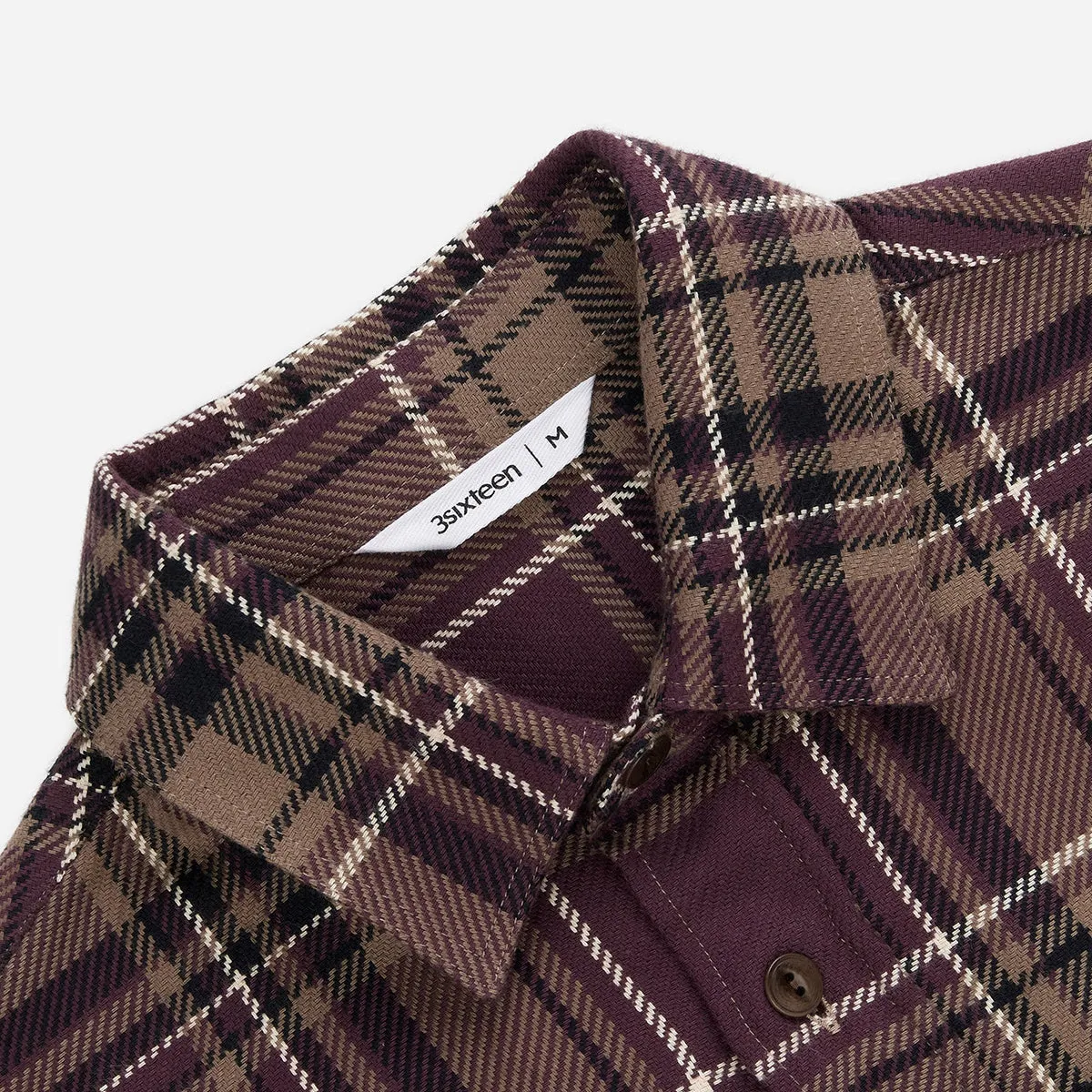 Utility Flannel Burgundy Oak Plaid sold by Brooklyn Clothing Co. product image thumbnail 2
