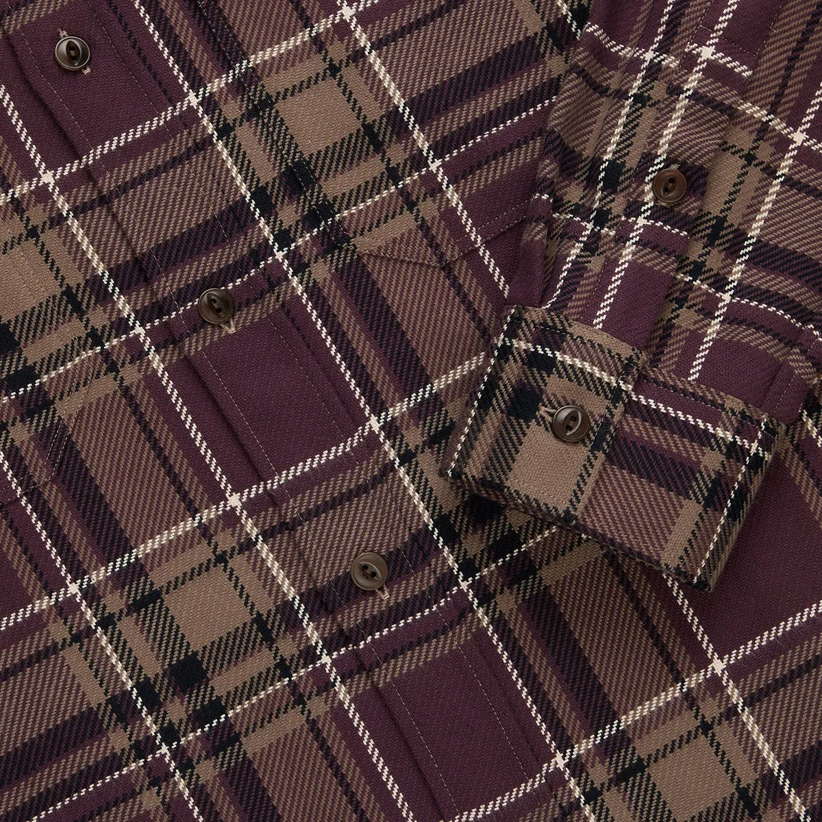 Utility Flannel Burgundy Oak Plaid sold by Brooklyn Clothing Co. product image thumbnail 3