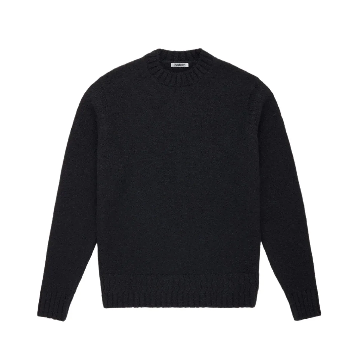 Alpaca Crewneck Black sold by Brooklyn Clothing Co.