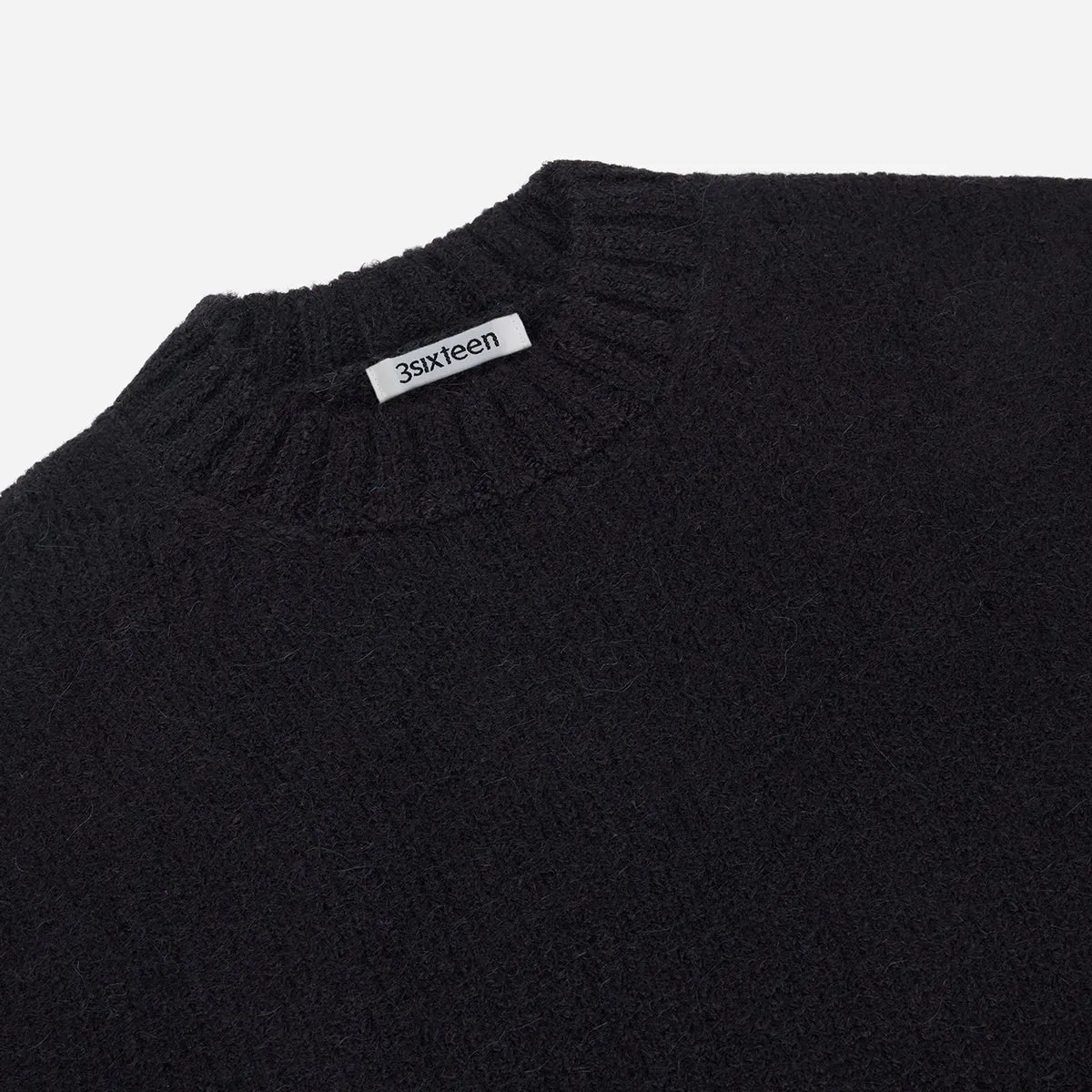 Alpaca Crewneck Black sold by Brooklyn Clothing Co. product image thumbnail 2
