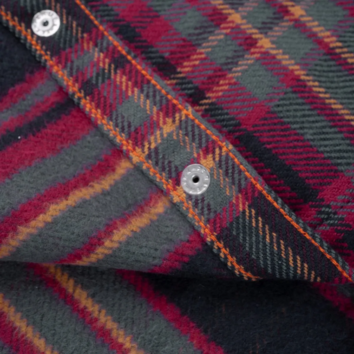 IHSH-403-GRY 11oz Ultra Heavy Flannel Line Check Western Shirt Grey sold by Brooklyn Clothing Co. product image thumbnail 5